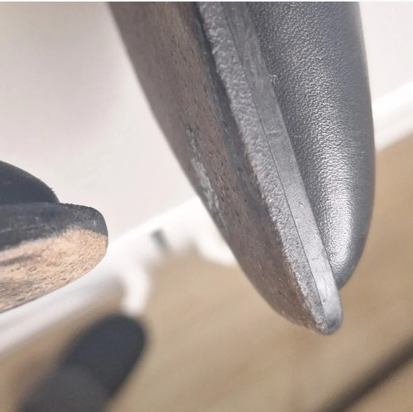 Vince made in Italy western style toe black leather booties SZ 9.5 - Picture 9 of 11